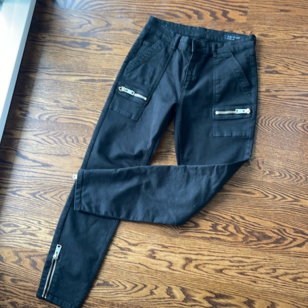 All Saints Black Zippered pants